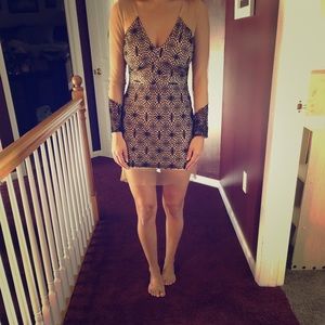 Black lace formal dress